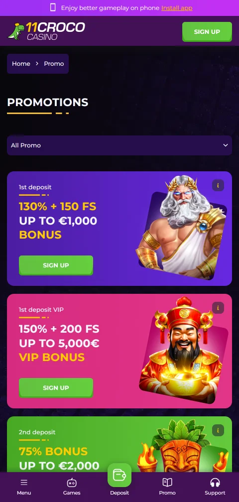11Croco Casino deposits withdrawals and payment methods for Canadians