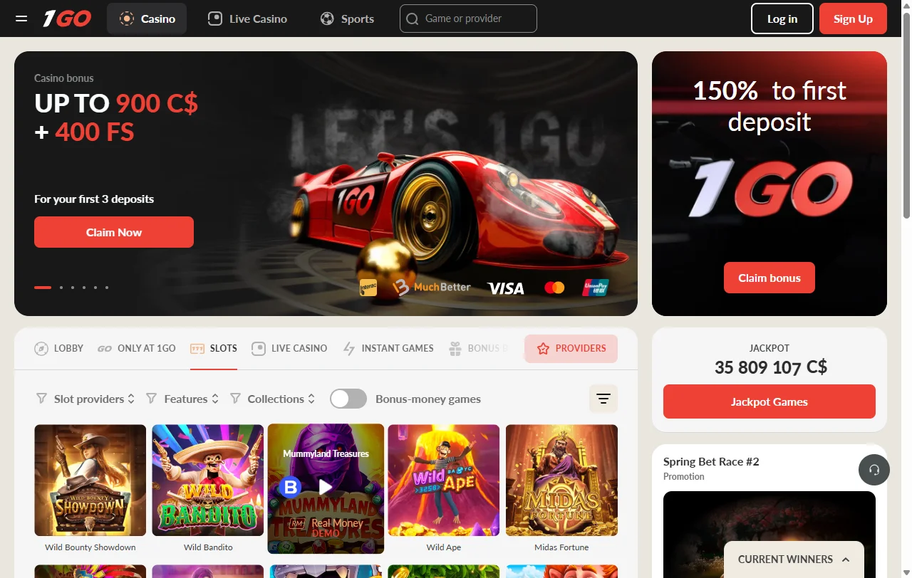 1Go Casino overview for Canada players and platform analysis