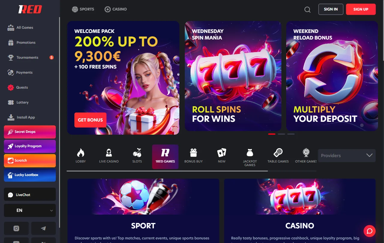 1Red Casino review overview for Canada players and site evaluation