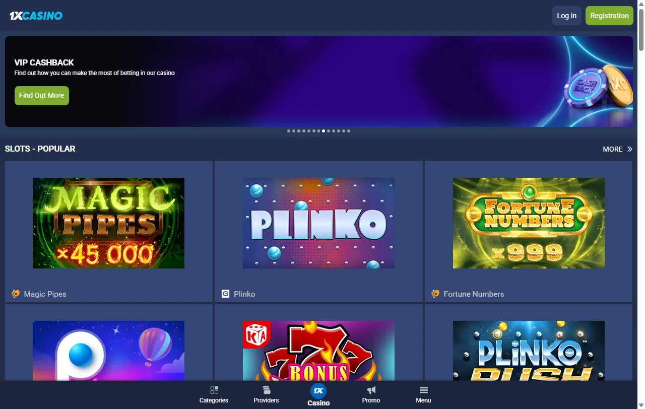 1xCasino overview for Canada players with broad game and banking context