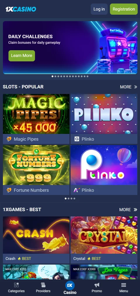 1xCasino mobile access and browser play for Canada users