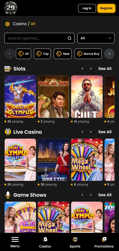 29Black Casino deposits and withdrawals with banking methods for Canada