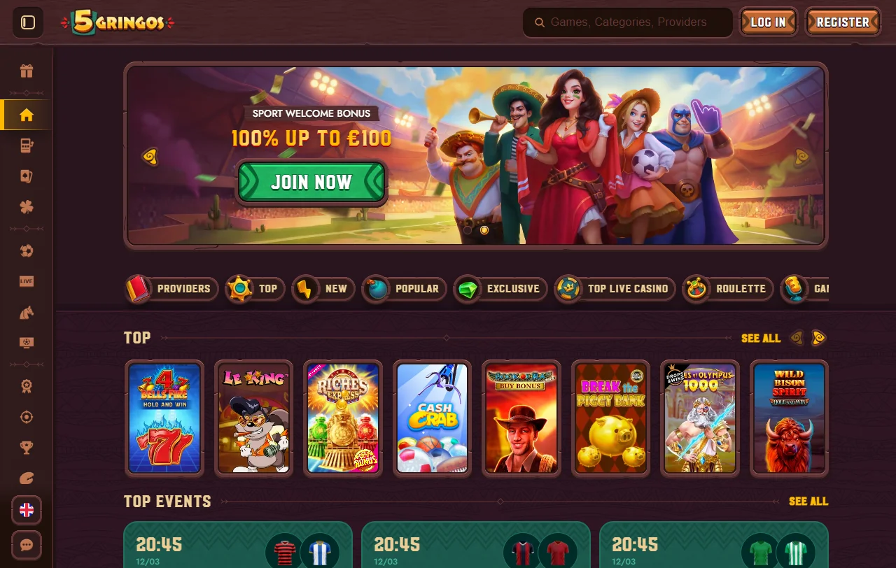 5Gringos Casino review for Canada players comparing features and terms