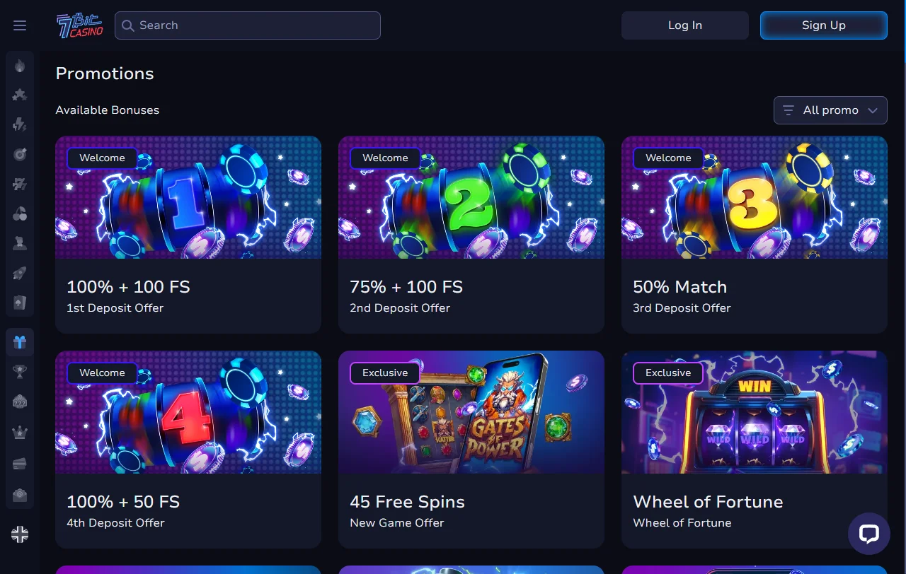 7Bit Casino bonus terms and welcome offer details