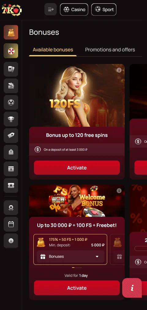 7k Casino banking options with deposits and withdrawals for players
