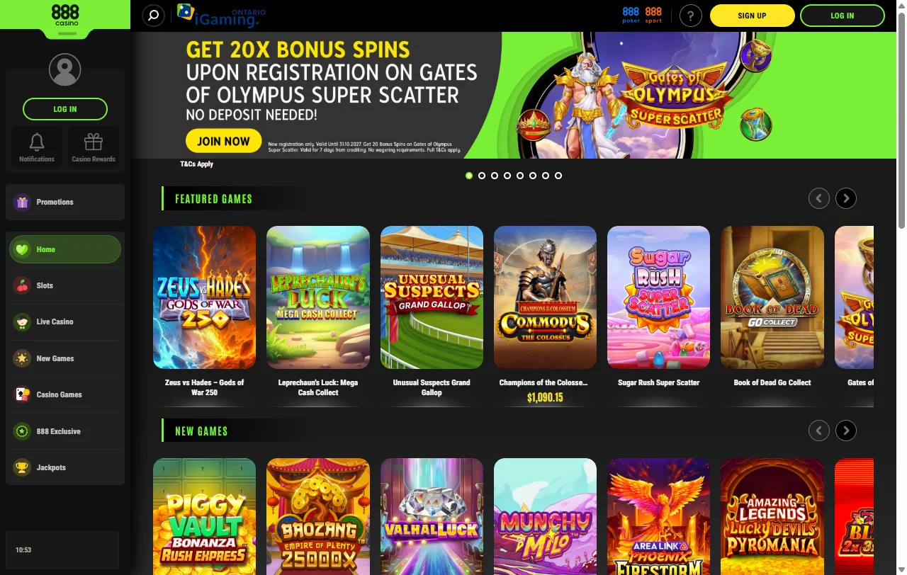 888 Casino overview for Canadian players comparing key features