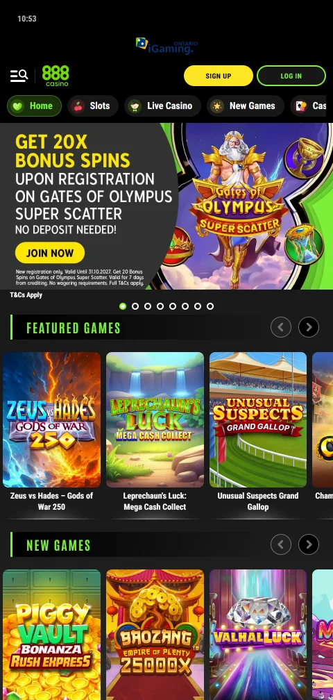 888 Casino mobile access for Canadian players on the go
