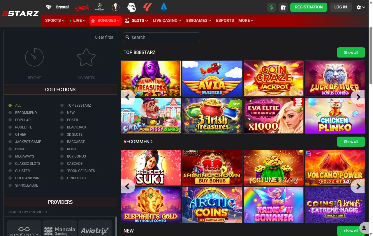 888Starz Casino overview for Canada players and review context