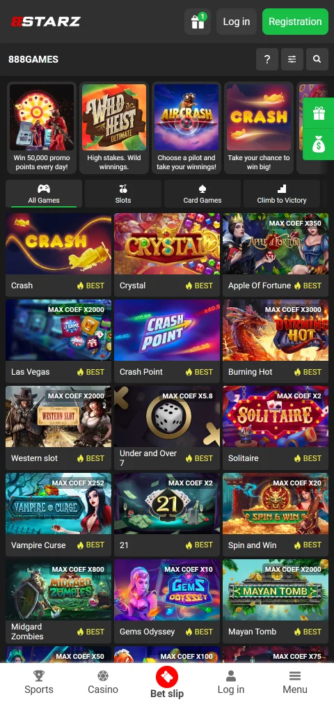 888Starz Casino payments and withdrawals for Canada users