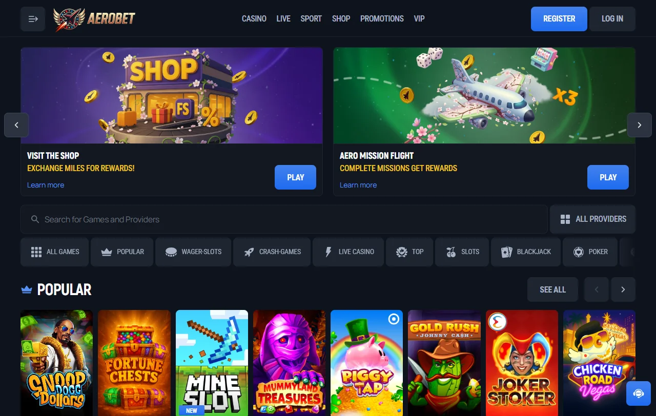 AeroBet Casino review covering Canada-facing features and platform basics