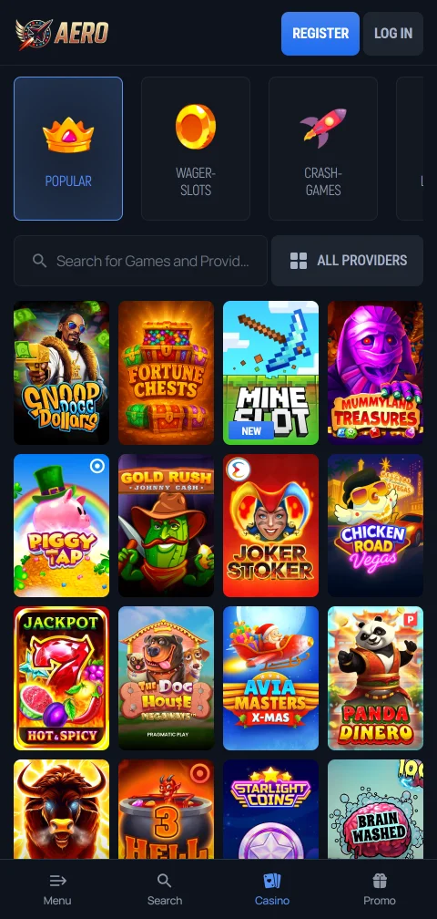 AeroBet Casino licence, encryption and player protection details