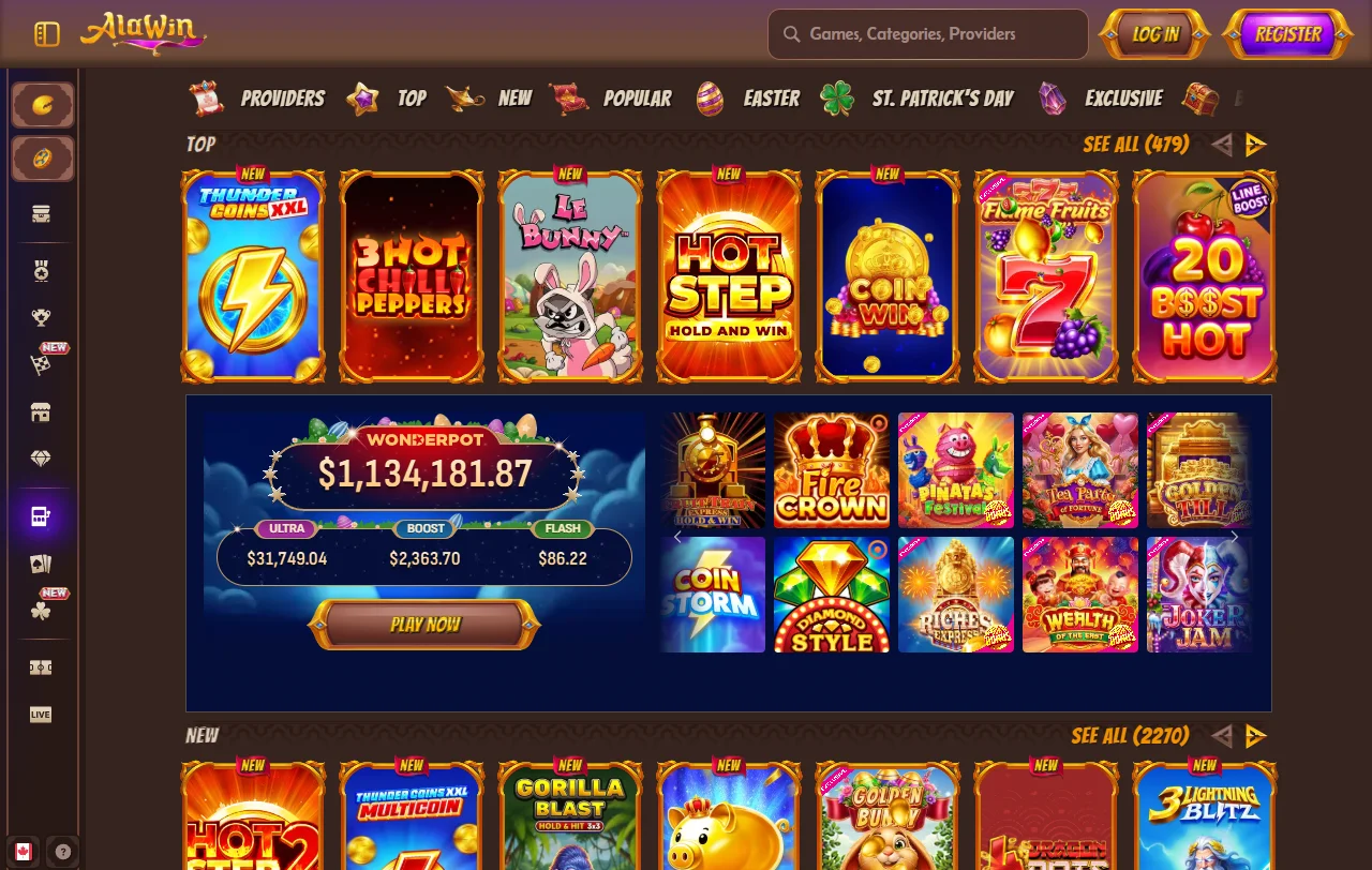 Alawin Casino bonuses and promotions summary for Canadian players