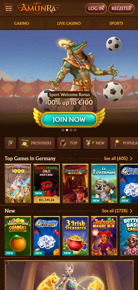 AmunRa Casino mobile play with browser access on smartphones