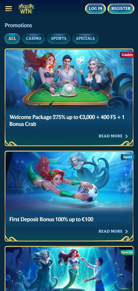 Aquawin Casino licence, security, and player protection review