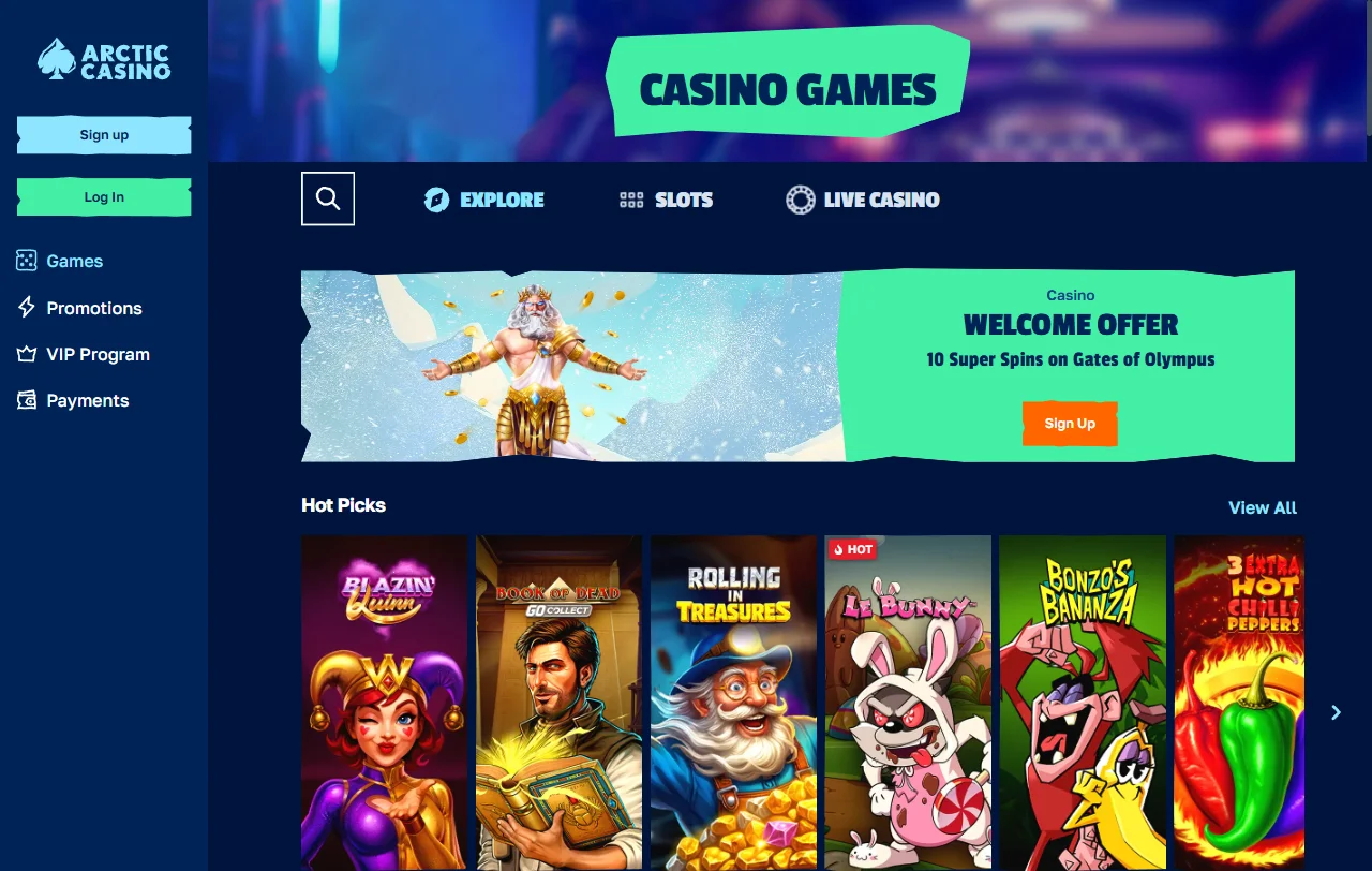 Arctic Casino slots and live tables analysis for Canada