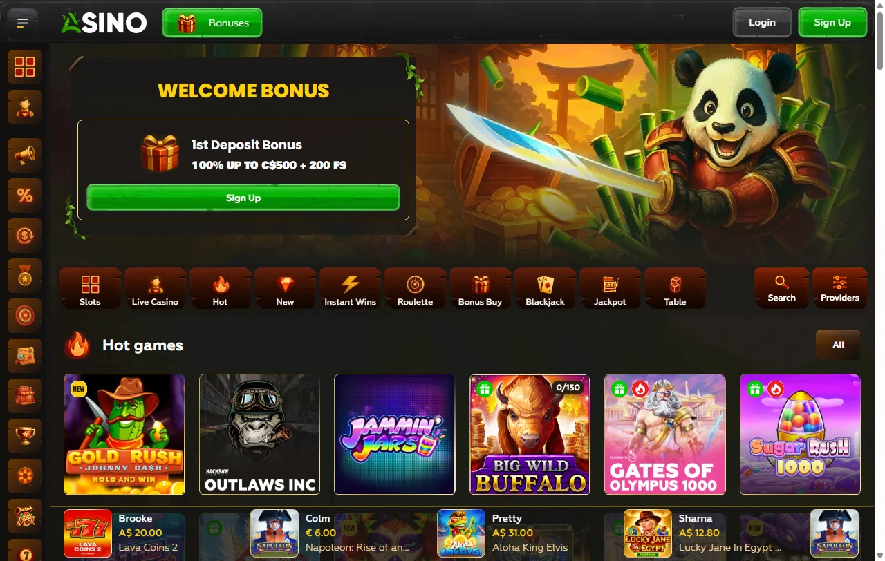 Asino Casino review overview for Canada players