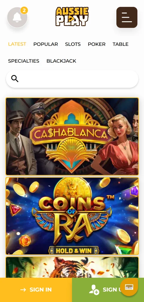 Aussie Play Casino deposits and withdrawals summary