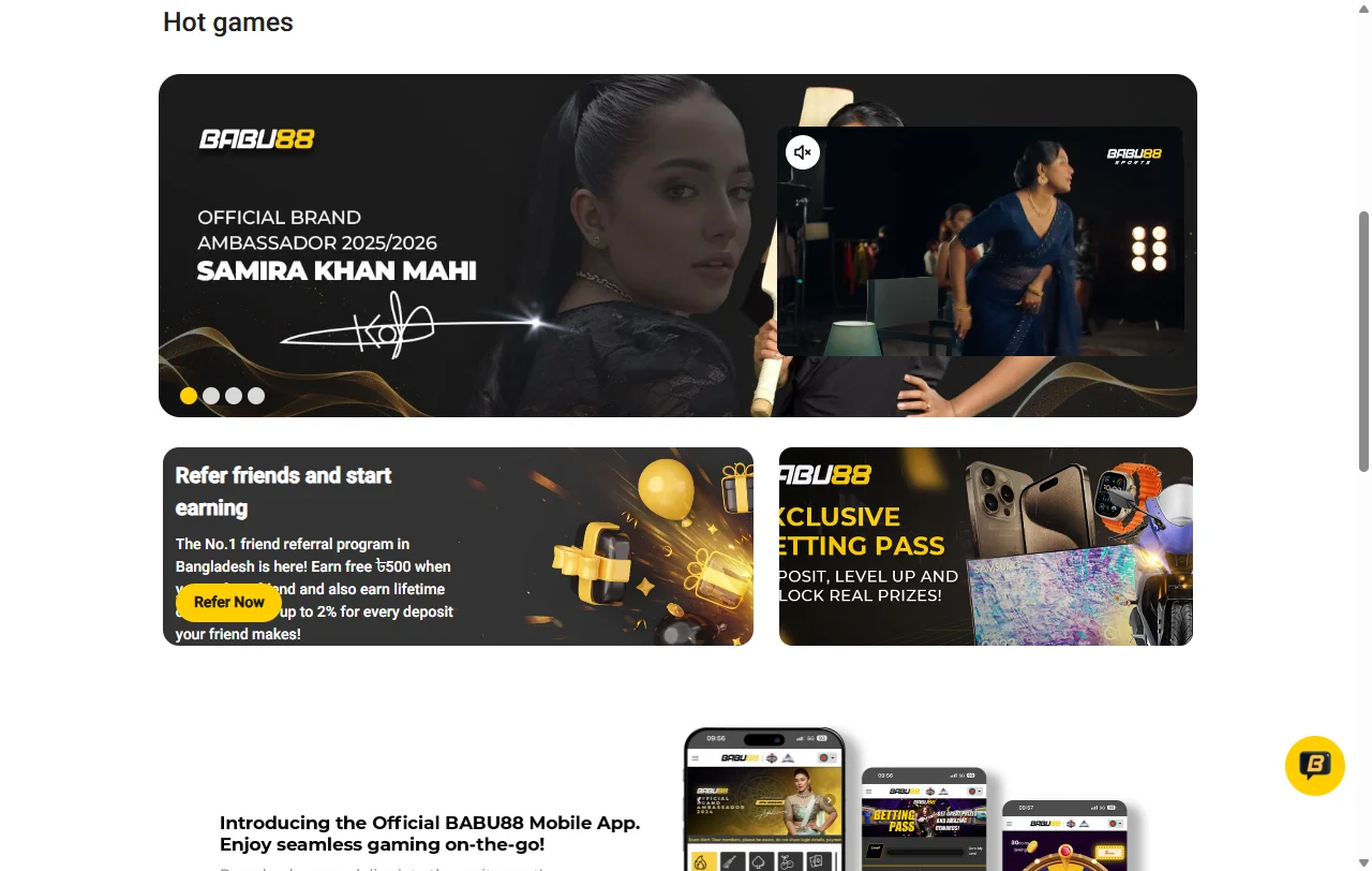 Babu88 Casino games analysis with slots, live tables, and variety