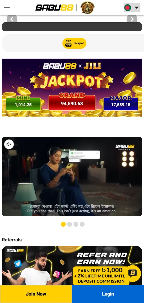 Babu88 Casino banking overview with deposits, withdrawals, and payment methods