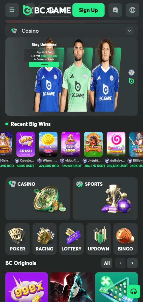 BC.Game Casino mobile access for Canada players