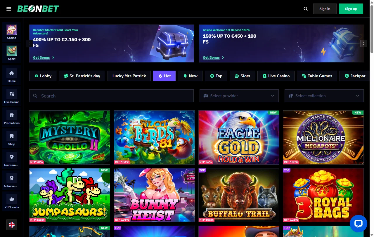BeonBet Casino bonuses, promotions and welcome offer details