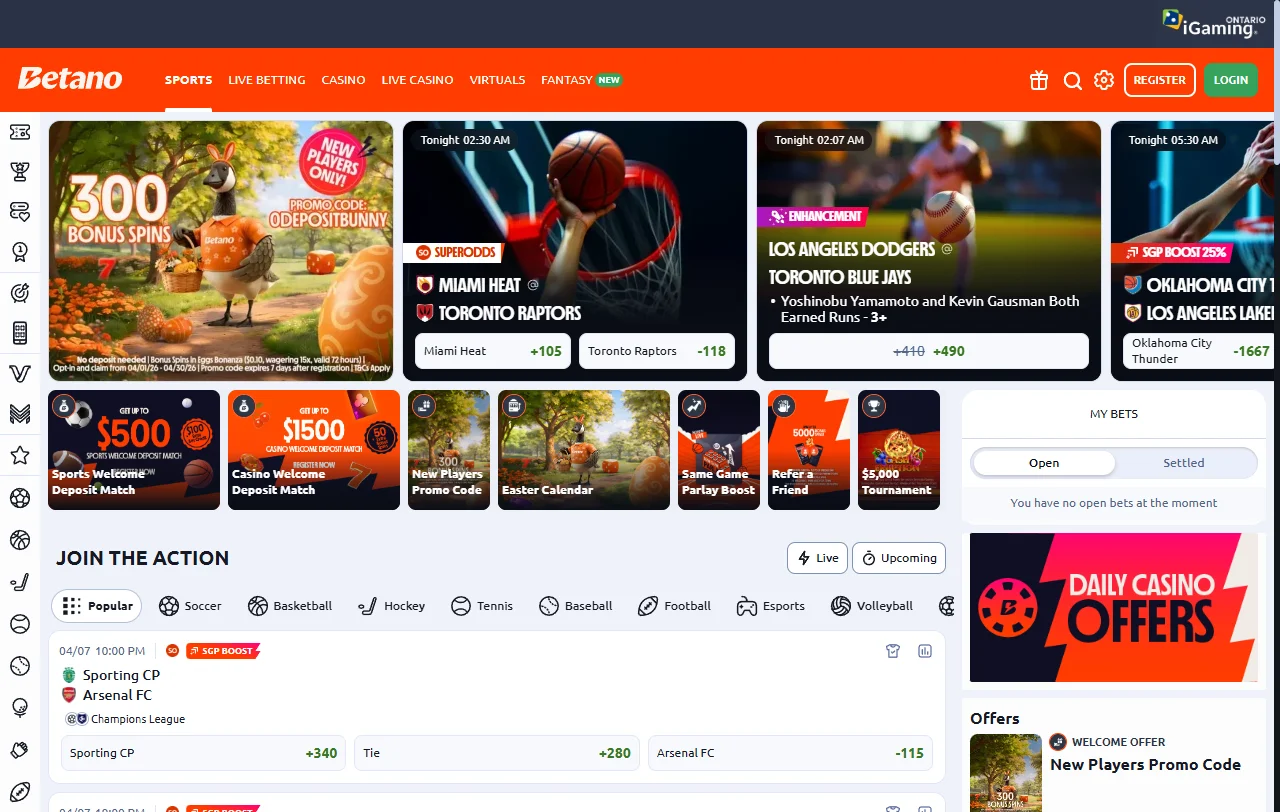 Betano Casino overview with key features for Canada players
