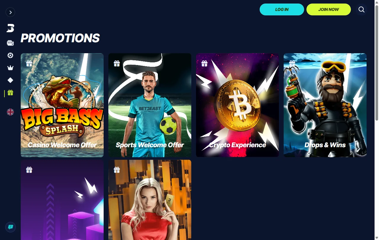 BetBeast Casino bonus offers and promotional terms for new players