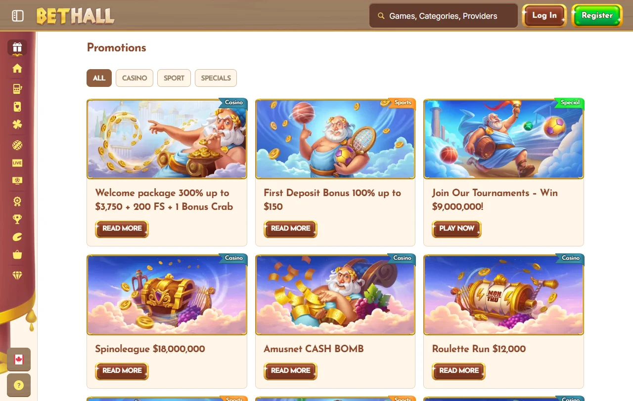 BetHall Casino bonus terms and welcome offer analysis for Canadian players