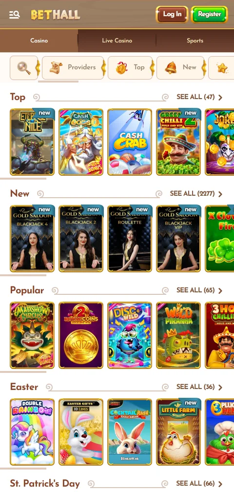 BetHall Casino deposits and withdrawals with Interac, cards, and crypto