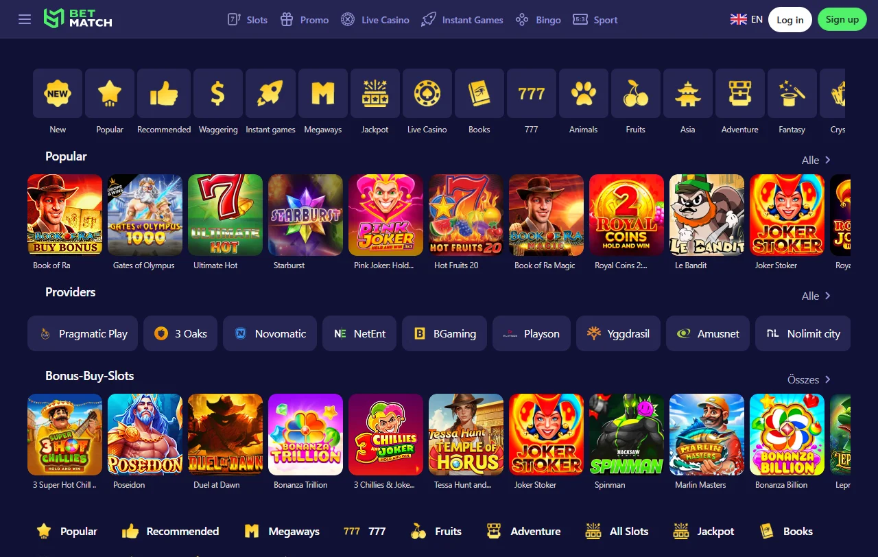 Betmatch Casino bonus terms and promotion details for players