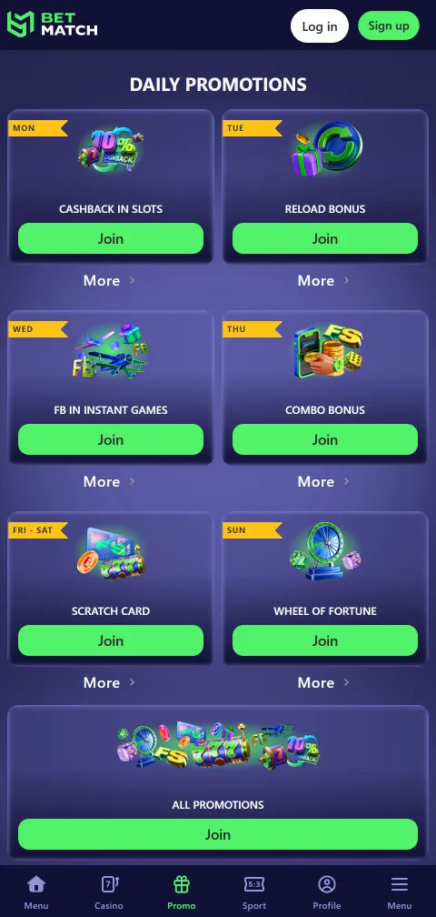 Betmatch Casino deposit and withdrawal options for Canadian players