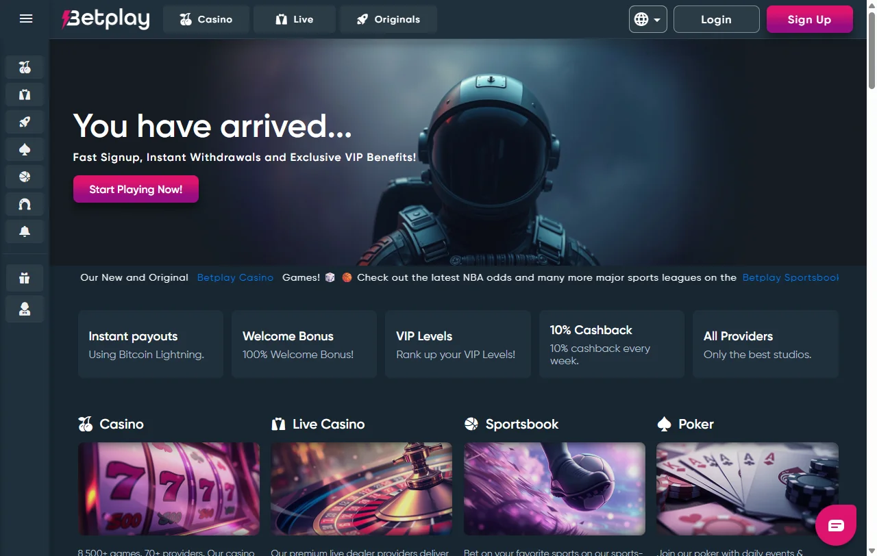 Betplay Casino complete review for Canada players