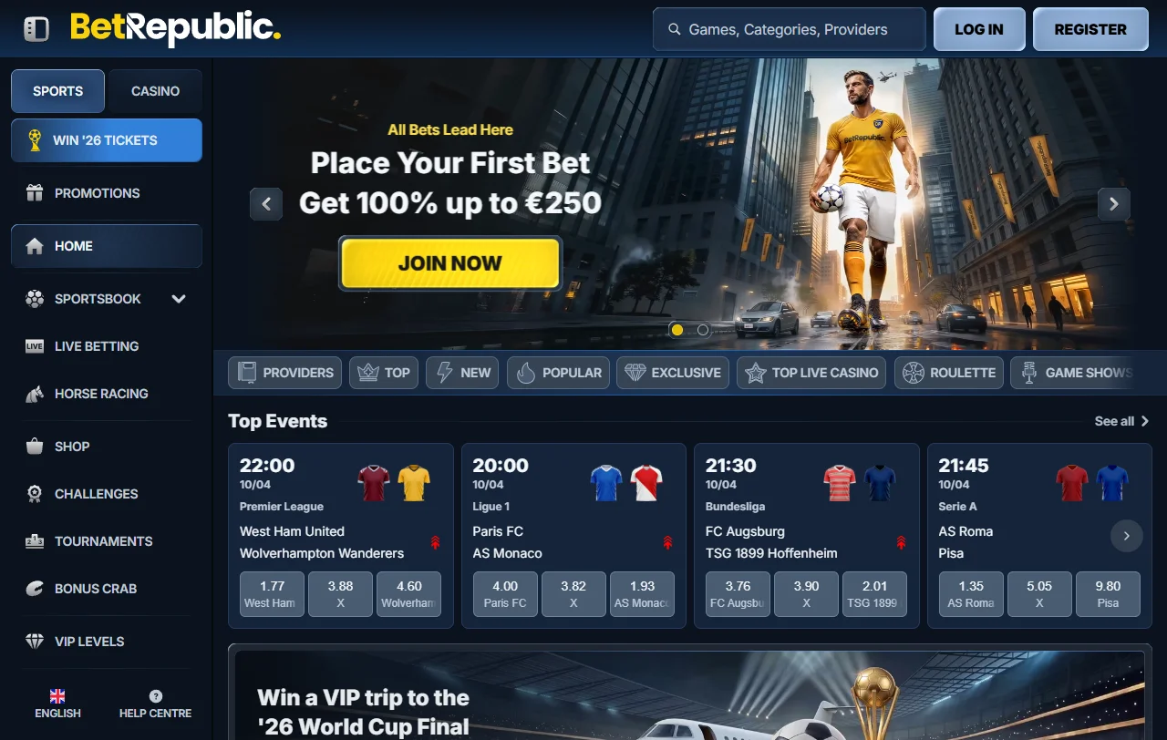 BetRepublic Casino complete review for Canada players