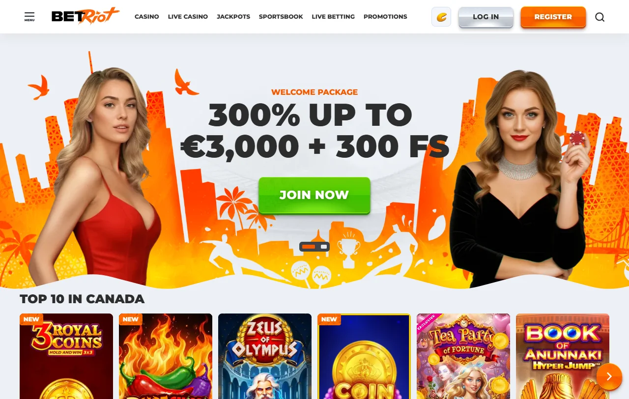 BetRiot Casino review covering licensing, banking, games and support