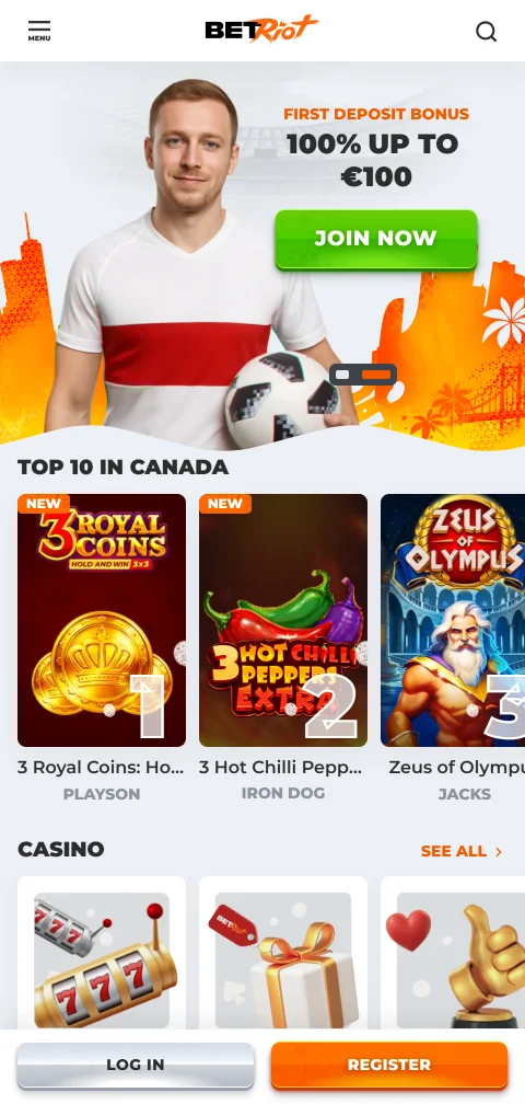 BetRiot Casino mobile play with browser access across smartphones