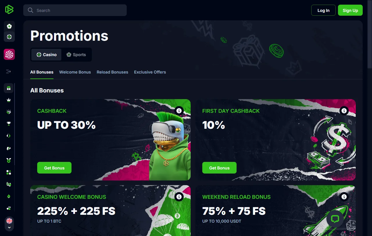 Bets.io Casino analysis of slots, live tables, and software providers
