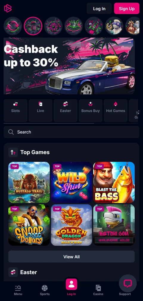 Betsio Casino mobile access for Canadian players on smartphones