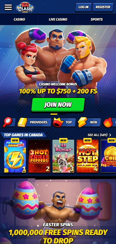 BigClash Casino mobile access for Canadian players on the go