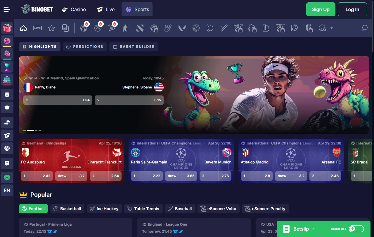 Binobet Casino welcome offer and bonus terms summary