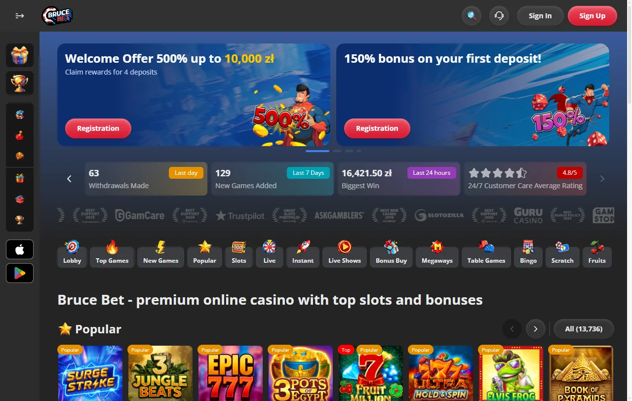BruceBet Casino overview for Canada players and review context