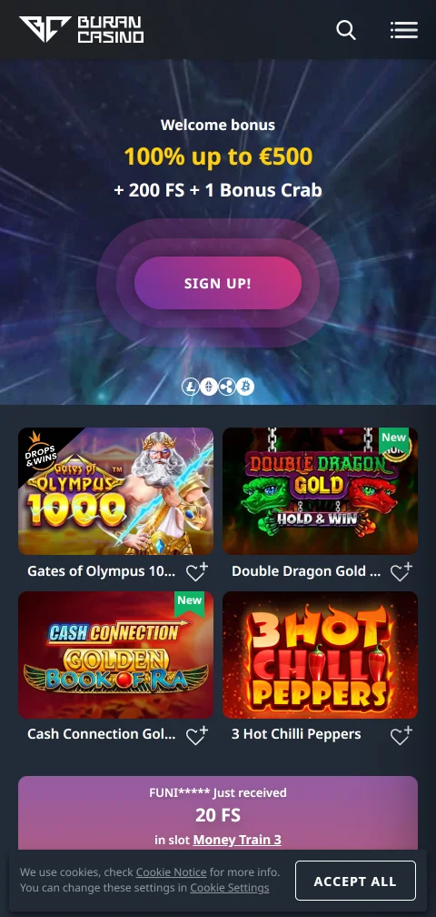 Buran Casino mobile access and smartphone compatibility for Canada players