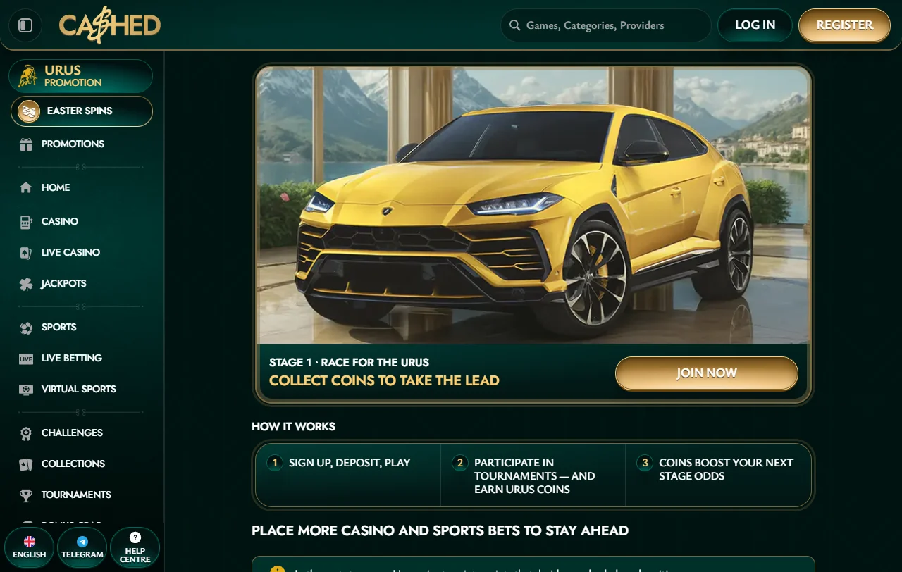 Cashed Casino bonuses and welcome offer details