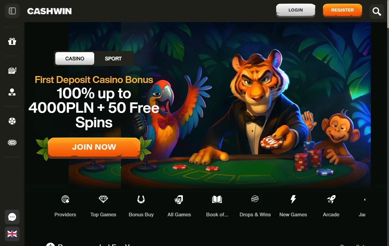 CashWin Casino review covering licensing, payments, games, and support