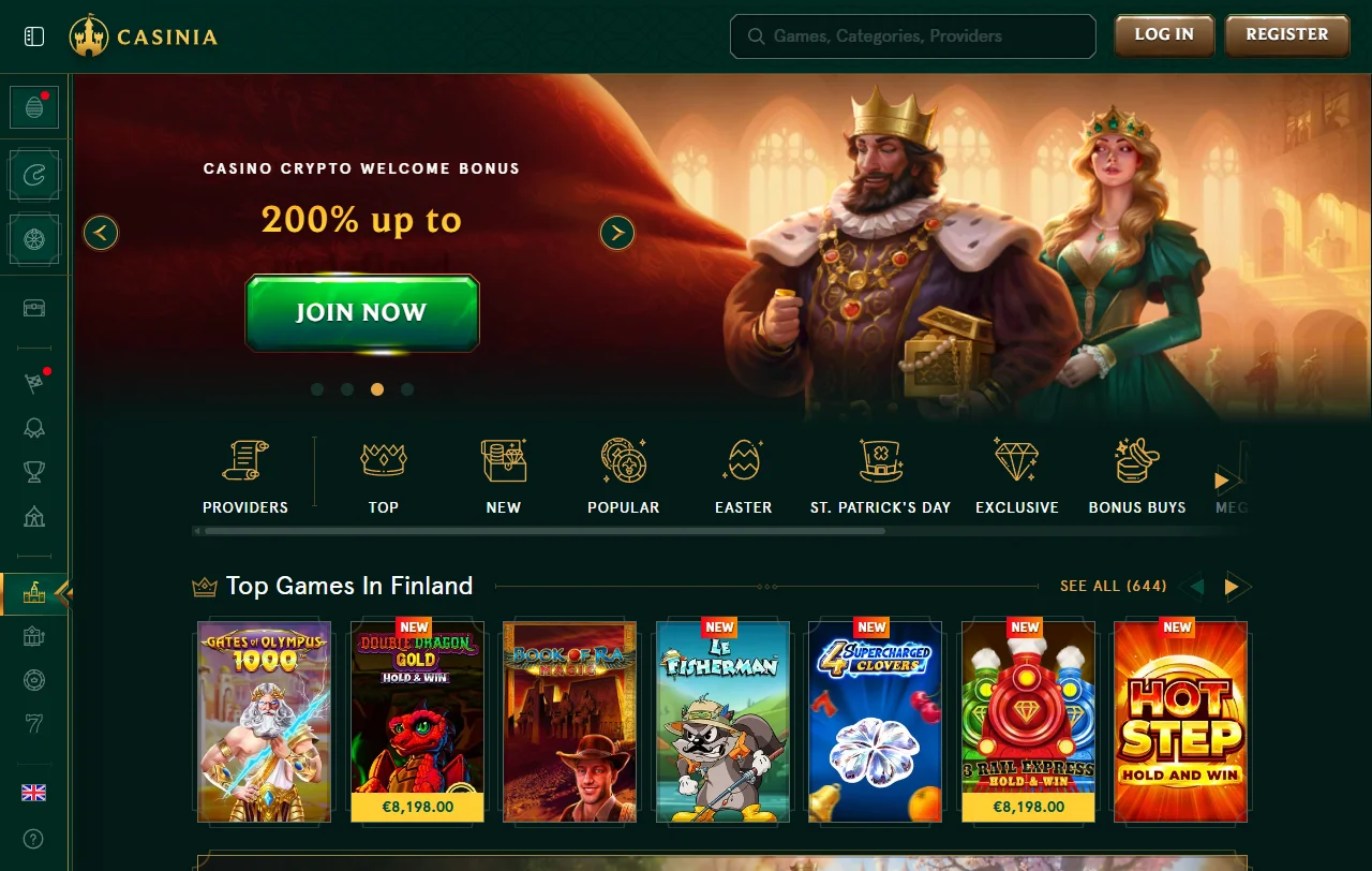 Casinia Casino review covering overall platform structure and player value