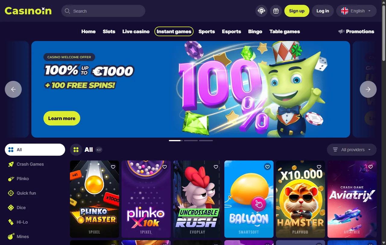 CasinoIn Casino review comparing bonuses, games, and banking for Canada