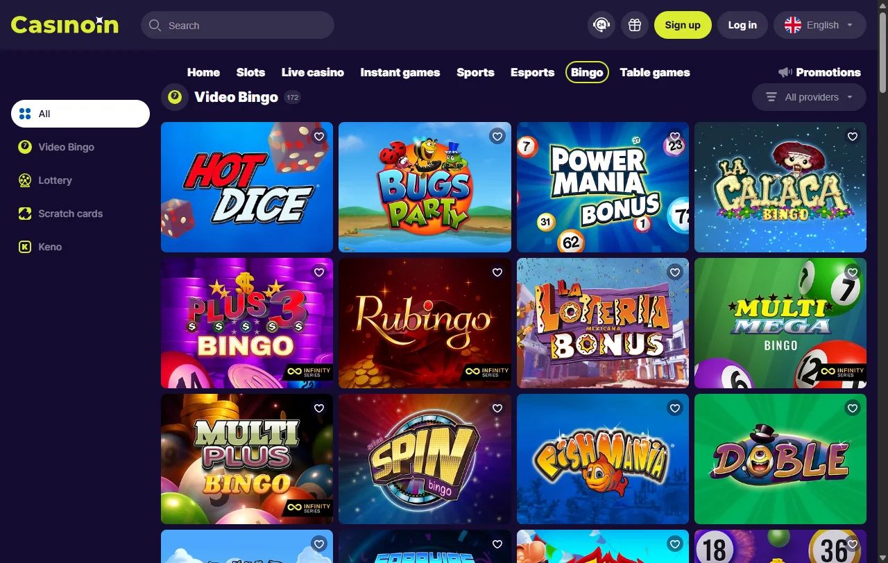 CasinoIn Casino analysis of slots, live tables, and provider mix