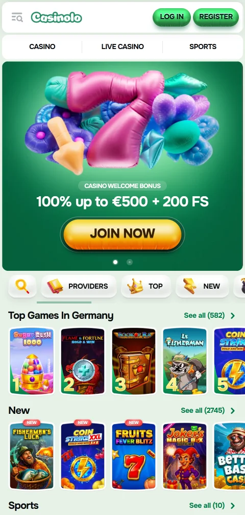 Casinolo Casino mobile access for phone and tablet players