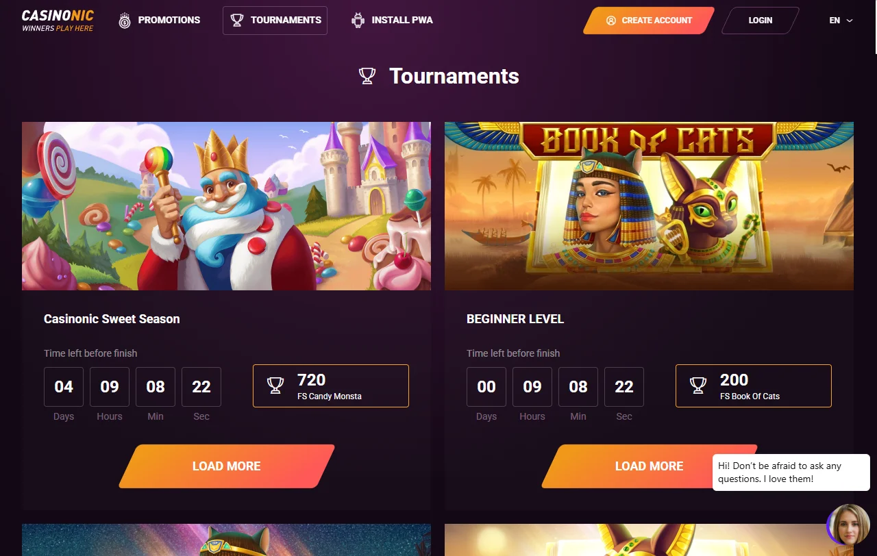 Casinonic Casino bonus structure and promotion details for readers