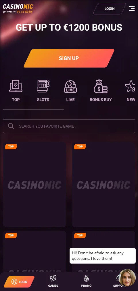 Casinonic Casino mobile access and browser compatibility for players