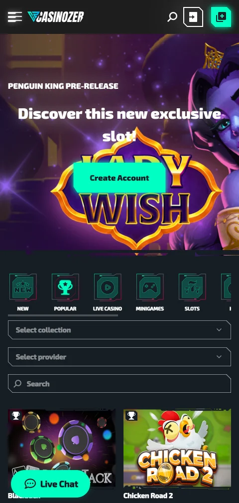 Casinozer Casino banking options covering deposits, withdrawals and payment methods
